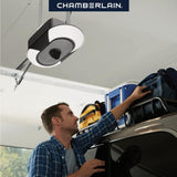 Chamberlain B6753T 1-1/4 HPS myQ Video Ultra Quiet Smart Compatible Belt drive Garage Door Opener Wi-Fi Compatibility and Battery Back-Up LED Light and Camera
