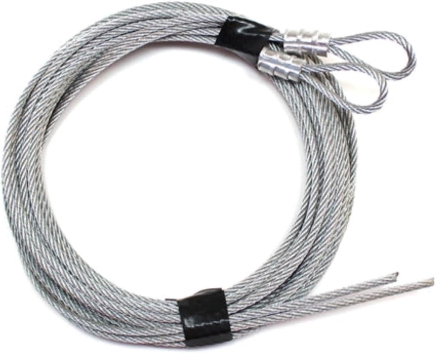 Garage Door Extension Spring Cable Wire - Home Safety Cable 7 or 8 Feet Garage Door Opener Extension Steel Cable Garage Door Springs Pair Garage Door Spring Replacement Extension Cable - Garage and Sliding Door Hardware