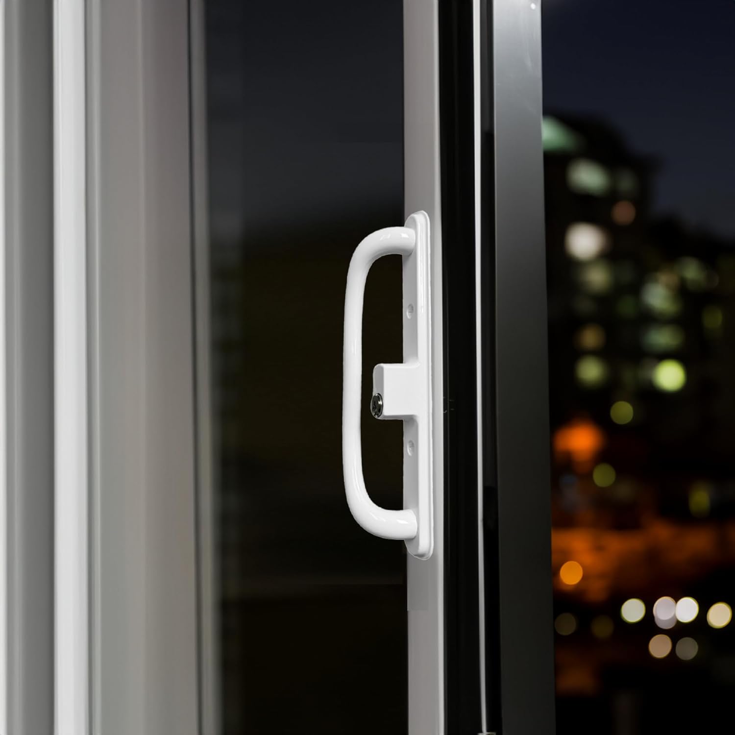 DH-341 Truth Sliding Patio Door Handle Set, 3-15/16" Hole Spacing, Offset Latch w/ Key - Garage and Sliding Door Hardware