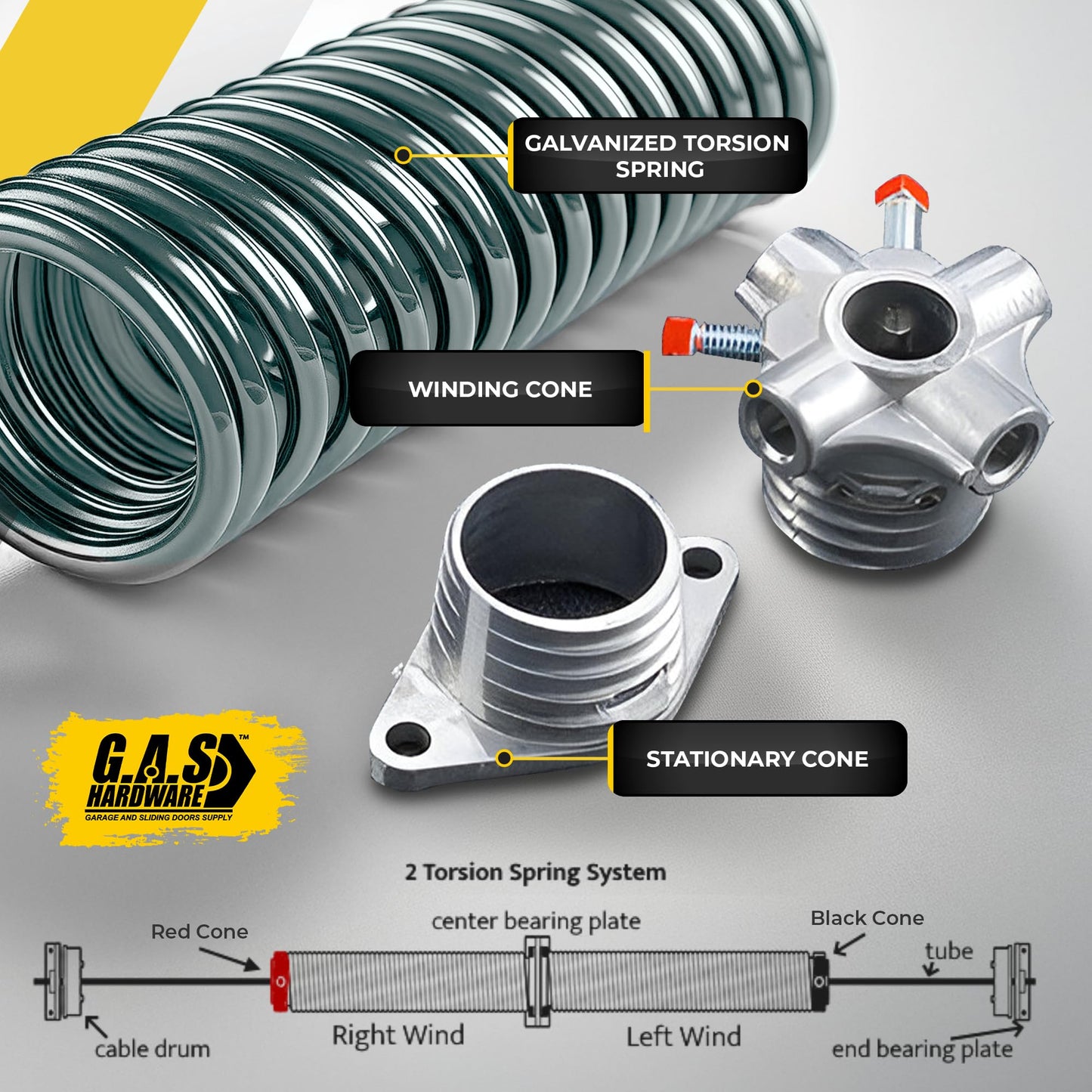 207x2x25 Galvanized Torsion Spring