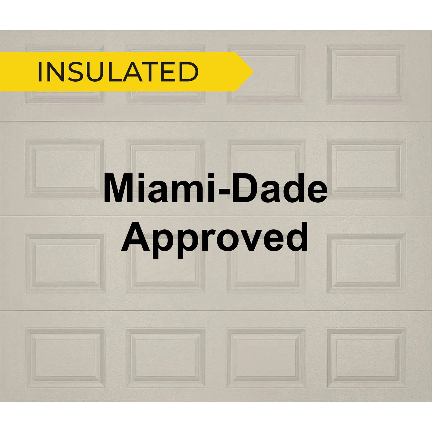 16' x 7' - Short Panel - Insulated  Steel Back - Garage and Sliding Door Hardware