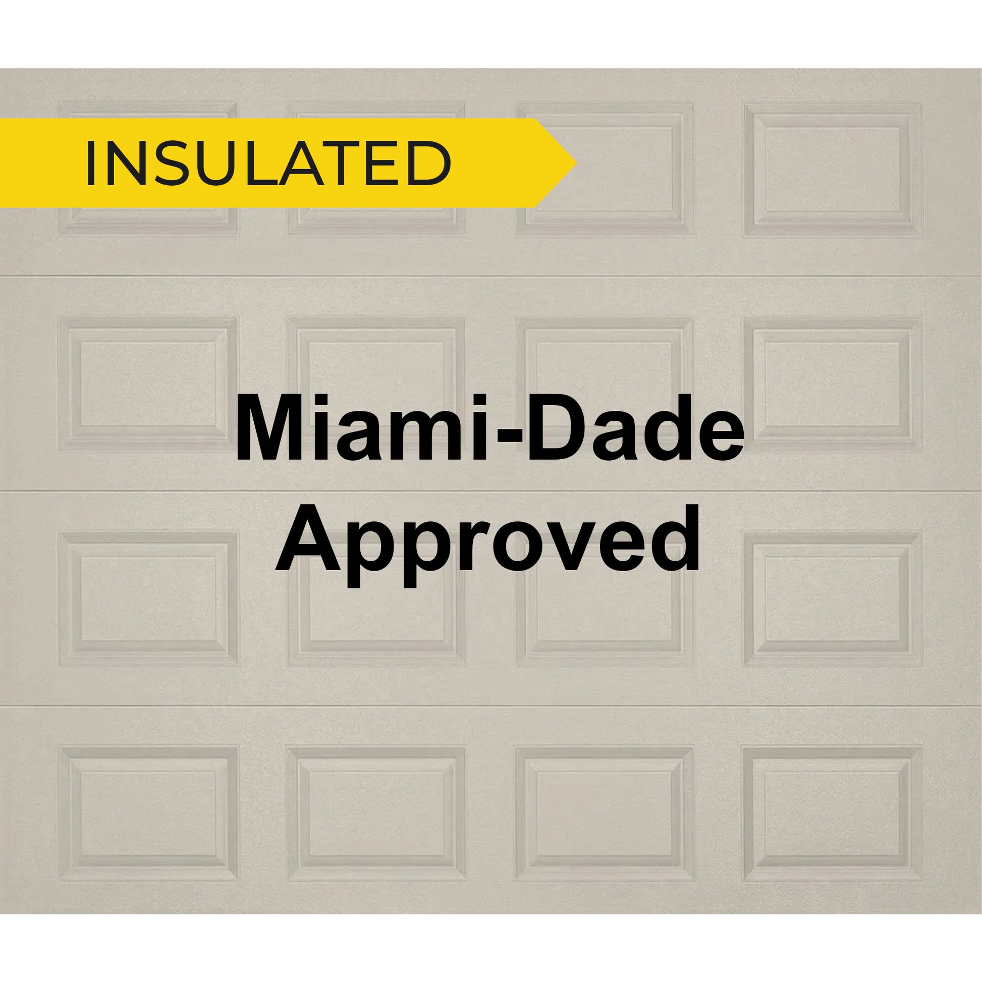 16' x 7' - Short Panel - Insulated  Steel Back - Garage and Sliding Door Hardware