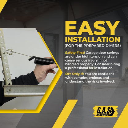 Garage Door Extension Springs For 210 lb. Door Weight - White (Pair) - Garage and Sliding Door Hardware