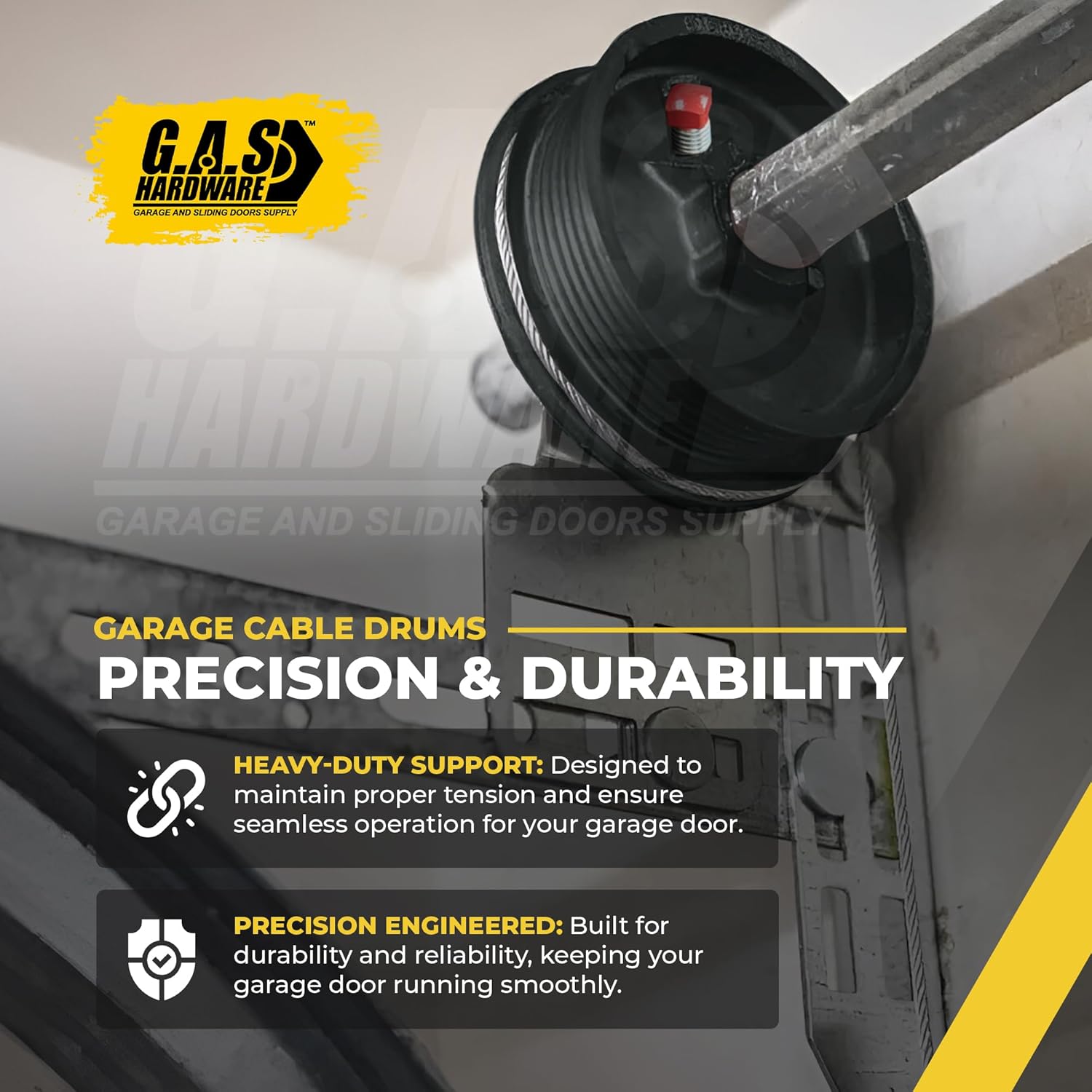 Black Series - Cable Drums for Garage Doors up to 8' Door - Garage and Sliding Door Hardware