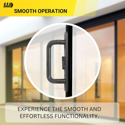 (DH-204-B) Windor Handle for Sliding Door, 3-15/16" Hole Space - Offset Latch, Bronze - Garage and Sliding Door Hardware