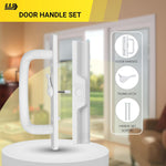 (DH-204-C-W) Windor Handle for Sliding Door - Center Latch, White