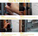 Residential Garage Door Universal and Adjustable Lock System | Lock Replacement for Garage Door Repair | Hardware Lock Garage Repair | Slide Lock Garage Door Security