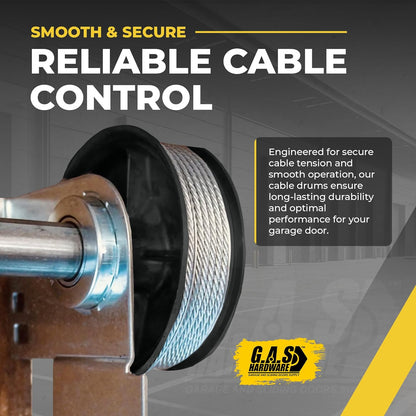 Black Series - Cable Drums for Garage Doors up to 8' Door - Garage and Sliding Door Hardware