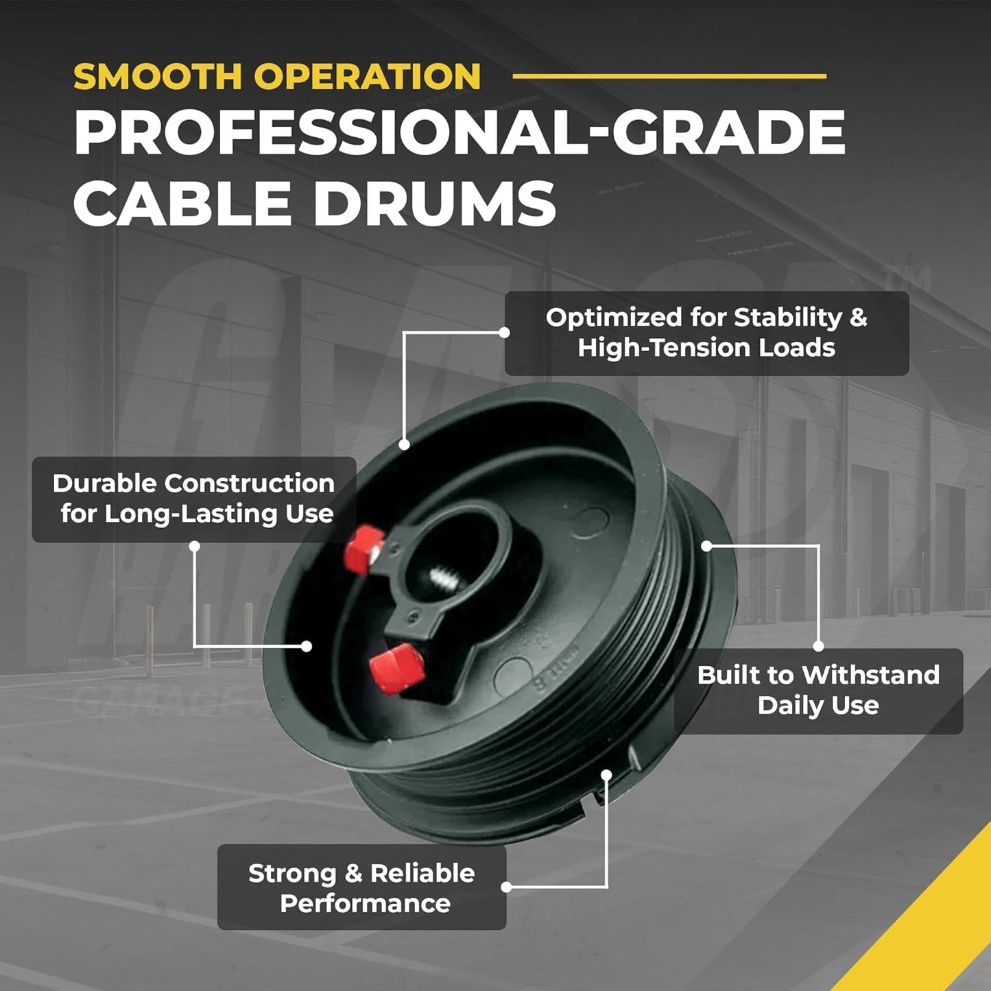 Black Series - Cable Drums for Garage Doors up to 8' Door - Garage and Sliding Door Hardware