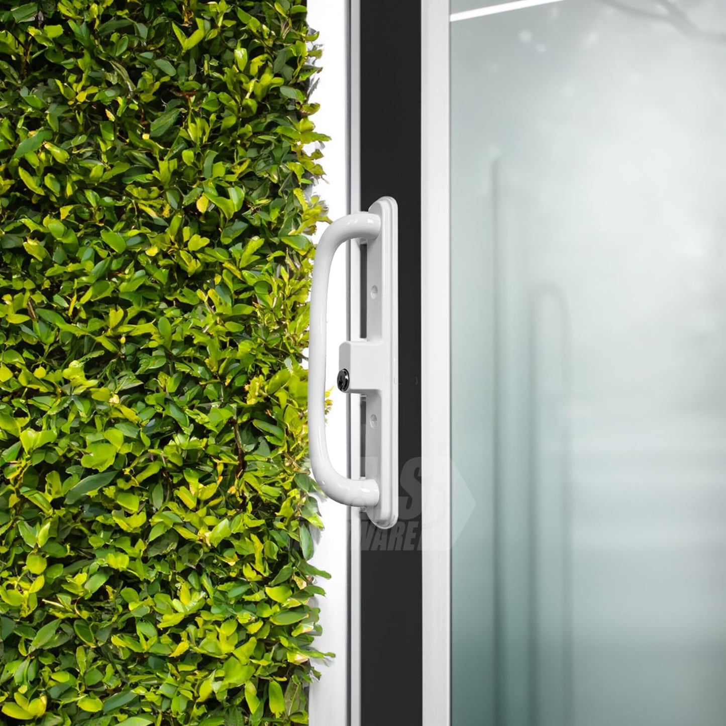 DH-341 Truth Sliding Patio Door Handle Set, 3-15/16" Hole Spacing, Offset Latch w/ Key - Garage and Sliding Door Hardware