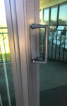 9" CGI / PGT Sliding Glass Patio Door Surface Mount Handle + Thumb Latch Lever, Screws, and Keepers - 4-15/16" Hole Spacing - Garage and Sliding Door Hardware