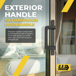 G.A.S Hardware 8.5" PGT Sliding Patio Glass Door Handle Set with 3-15/16" Hole Spacing - Fix and Repair Door Hardware