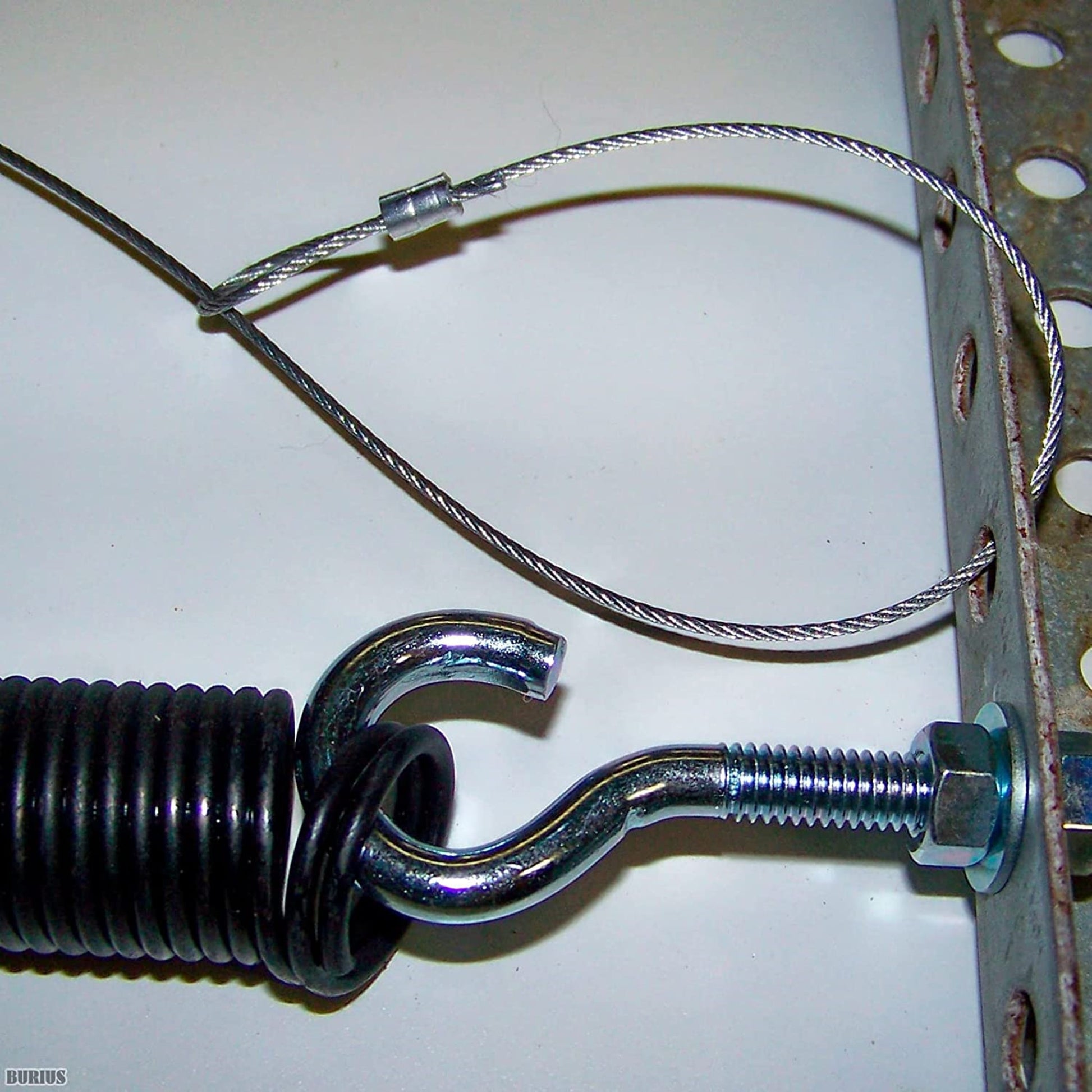 Garage Door Extension Spring Cable Wire - Home Safety Cable 7 or 8 Feet Garage Door Opener Extension Steel Cable Garage Door Springs Pair Garage Door Spring Replacement Extension Cable - Garage and Sliding Door Hardware