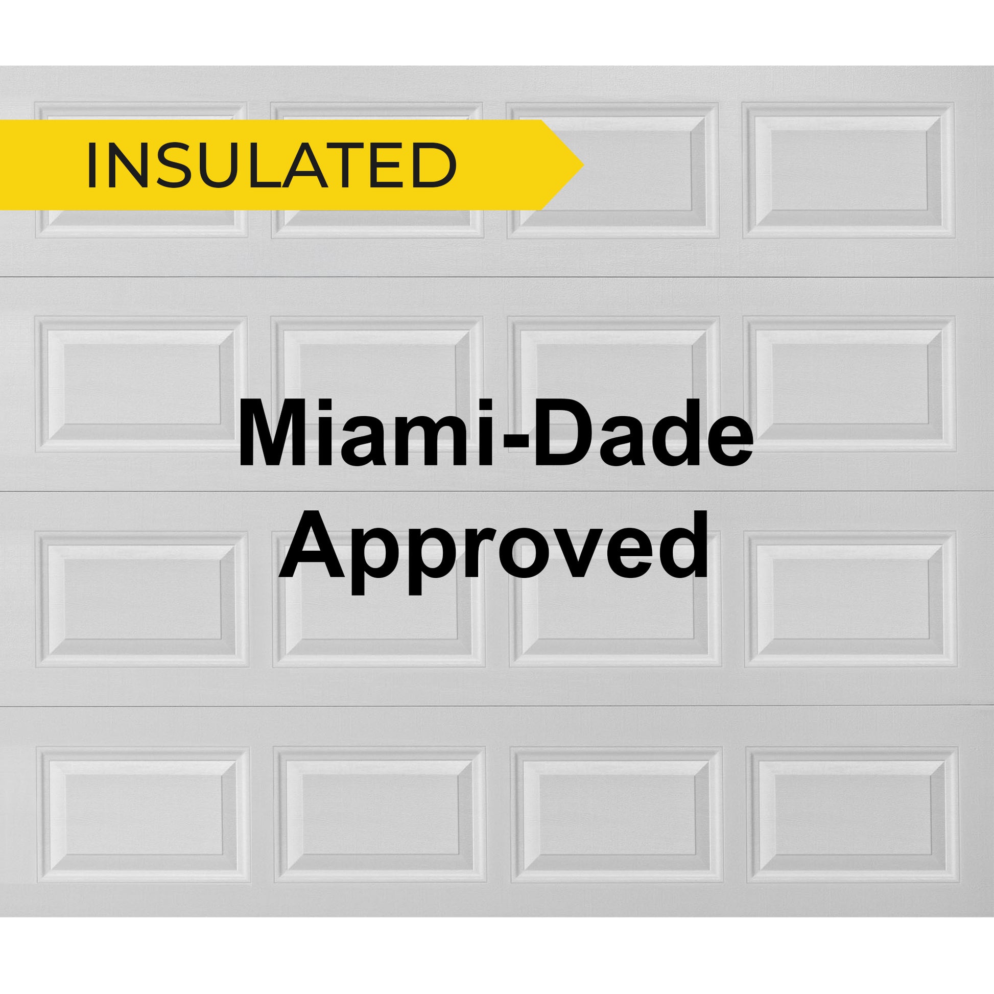 16' x 7' - Short Panel - Insulated  Steel Back - Garage and Sliding Door Hardware