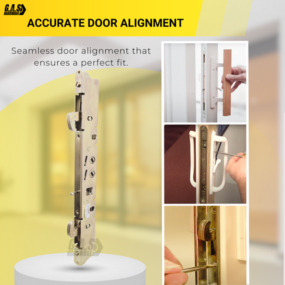 Amesbury Truth Dual Point 9-15/16" Mortise Lock (No FacePlate) with Anti-Slam Pin for Sliding Patio Glass Door Locking Mechanism Replacement- Alloy Steel - Garage and Sliding Door Hardware