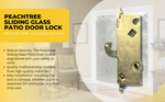 Peachtree Sliding Glass Patio Door Lock, Mortise Type, 45 Degree Keyway, 3-11/16" Screw Holes | Mortise Lock Replacement for Patio Screen Glass Door Repair (DL-701)