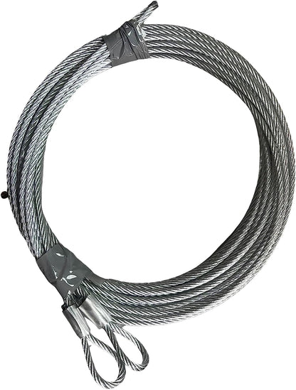 Garage Door Extension Spring Cable Wire - Home Safety Cable 7 or 8 Feet Garage Door Opener Extension Steel Cable Garage Door Springs Pair Garage Door Spring Replacement Extension Cable - Garage and Sliding Door Hardware