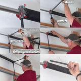 2 Pack 18 Inch Winding Rods Bars for Garage Torsion Springs Repair Replacement, Garage Door Tension Springs Rods with Steel Bearing Set