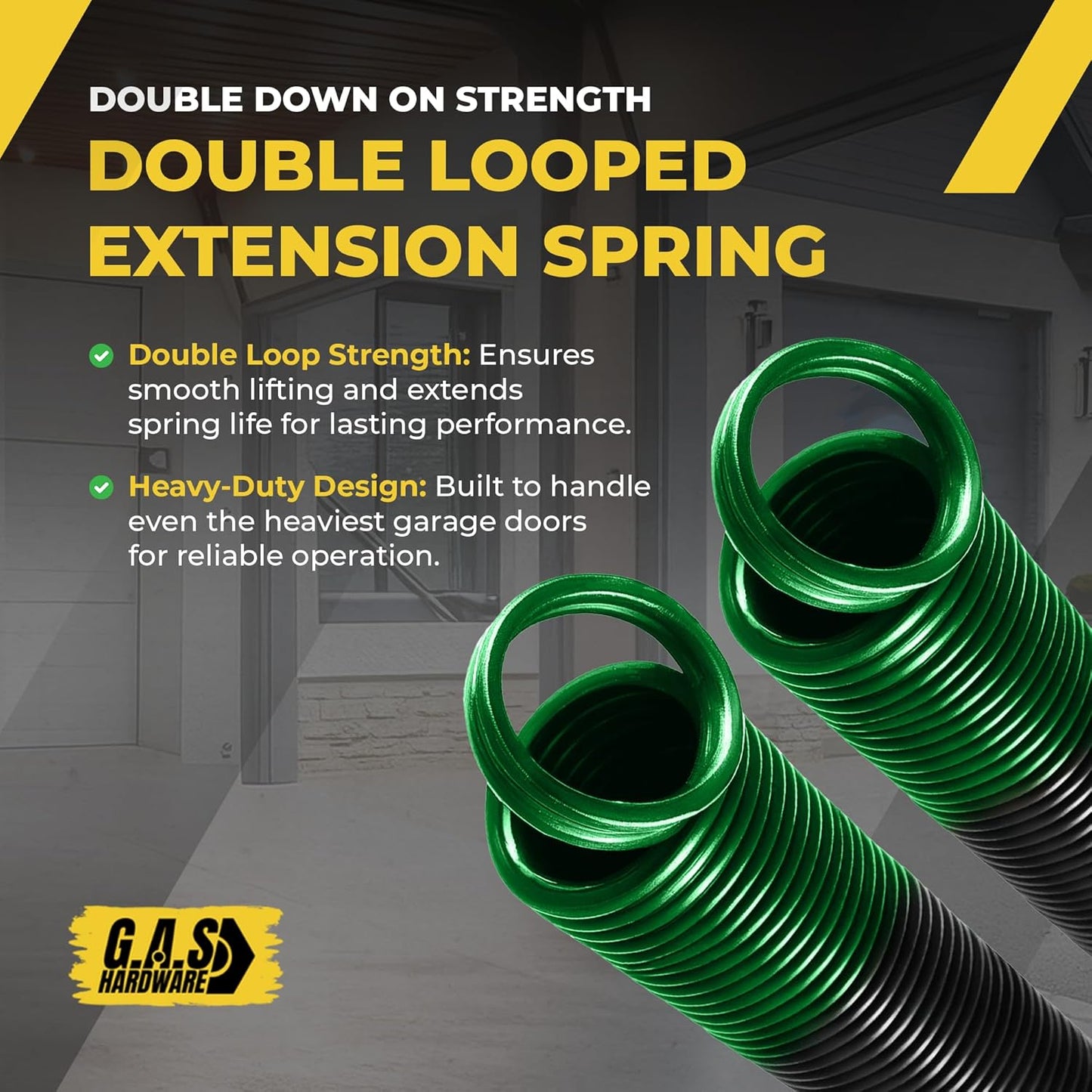 Garage Door Extension Springs For 120 lb. Door Weight - Green (Pair) - Garage and Sliding Door Hardware