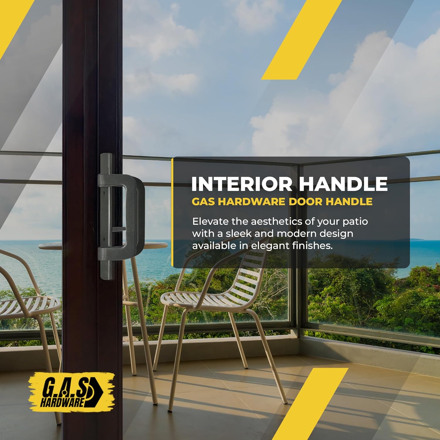 (DH-210-B) PGT Handle Replacement for Sliding Doors, 3-15/16" Hole Space- Bronze - Garage and Sliding Door Hardware