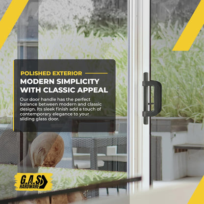 (DH-210-B) PGT Handle Replacement for Sliding Doors, 3-15/16" Hole Space- Bronze - Garage and Sliding Door Hardware