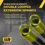 130 lb. Heavy-Duty Double-Looped Garage Door Extension Spring (2-Pack) - YELLOW | Springs for Garage Hardware Parts