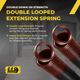 160 lb. Heavy-Duty Double-Looped Garage Door Extension Spring (2-Pack) - BROWN | Springs for Garage Door Replacement Hardware Repair