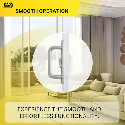 (DH-204-S) Windor Handle for Sliding Door - Offset Latch, Grey - Garage and Sliding Door Hardware