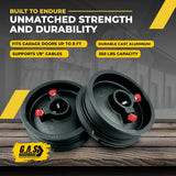 Black Series - Cable Drums for Garage Doors up to 8' Door - Garage and Sliding Door Hardware
