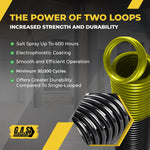 130 lb. Heavy-Duty Double-Looped Garage Door Extension Spring (2-Pack) - YELLOW | Springs for Garage Hardware Parts