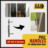 (DH-103-C) Pull Handle for Sliding Doors, 6-5/8" Hole Space - Chrome