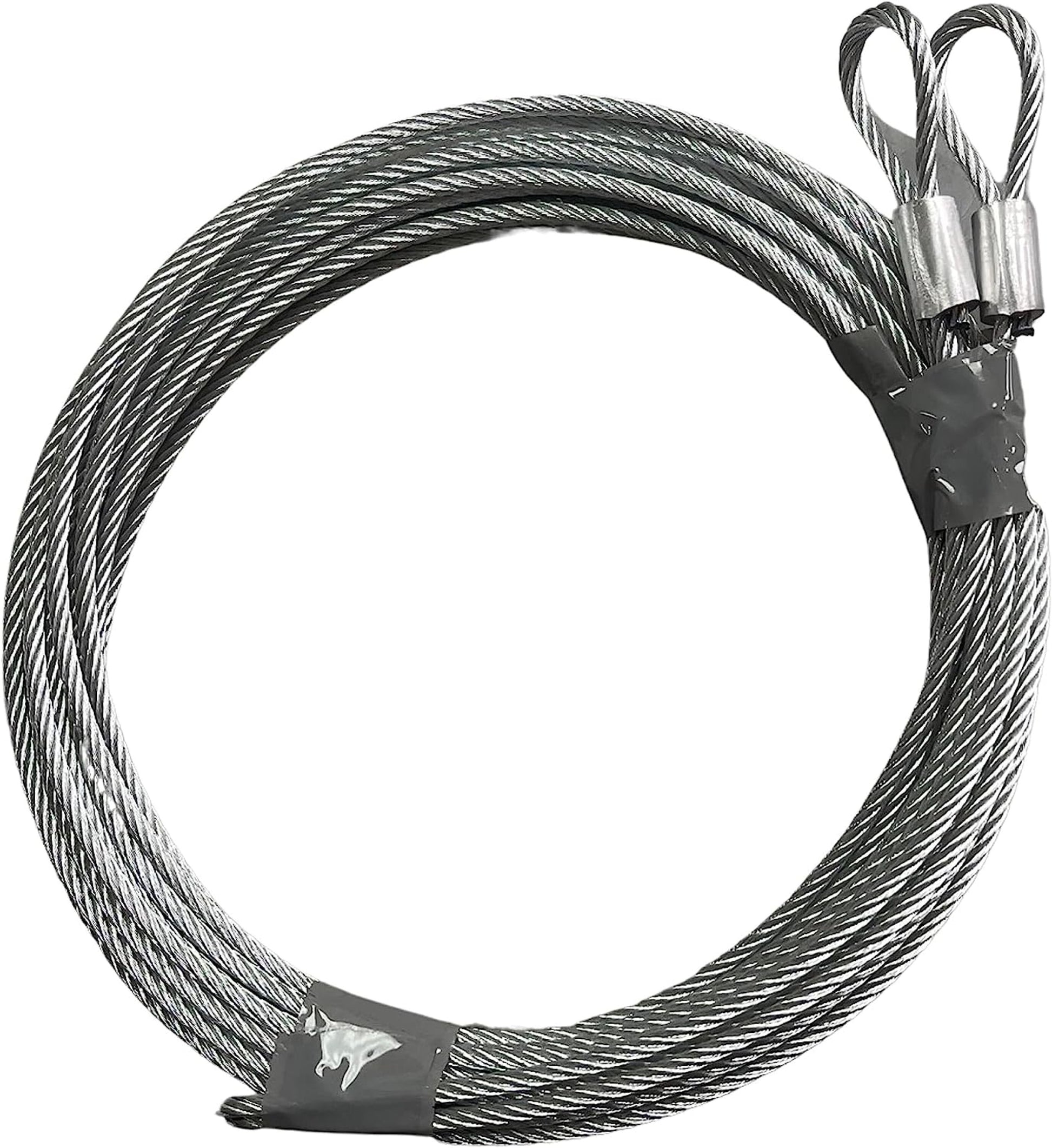 Garage Door Extension Spring Cable Wire - Home Safety Cable 7 or 8 Feet Garage Door Opener Extension Steel Cable Garage Door Springs Pair Garage Door Spring Replacement Extension Cable - Garage and Sliding Door Hardware