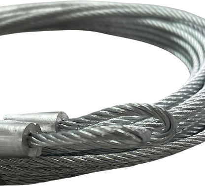Garage Door Extension Spring Cable Wire - Home Safety Cable 7 or 8 Feet Garage Door Opener Extension Steel Cable Garage Door Springs Pair Garage Door Spring Replacement Extension Cable - Garage and Sliding Door Hardware