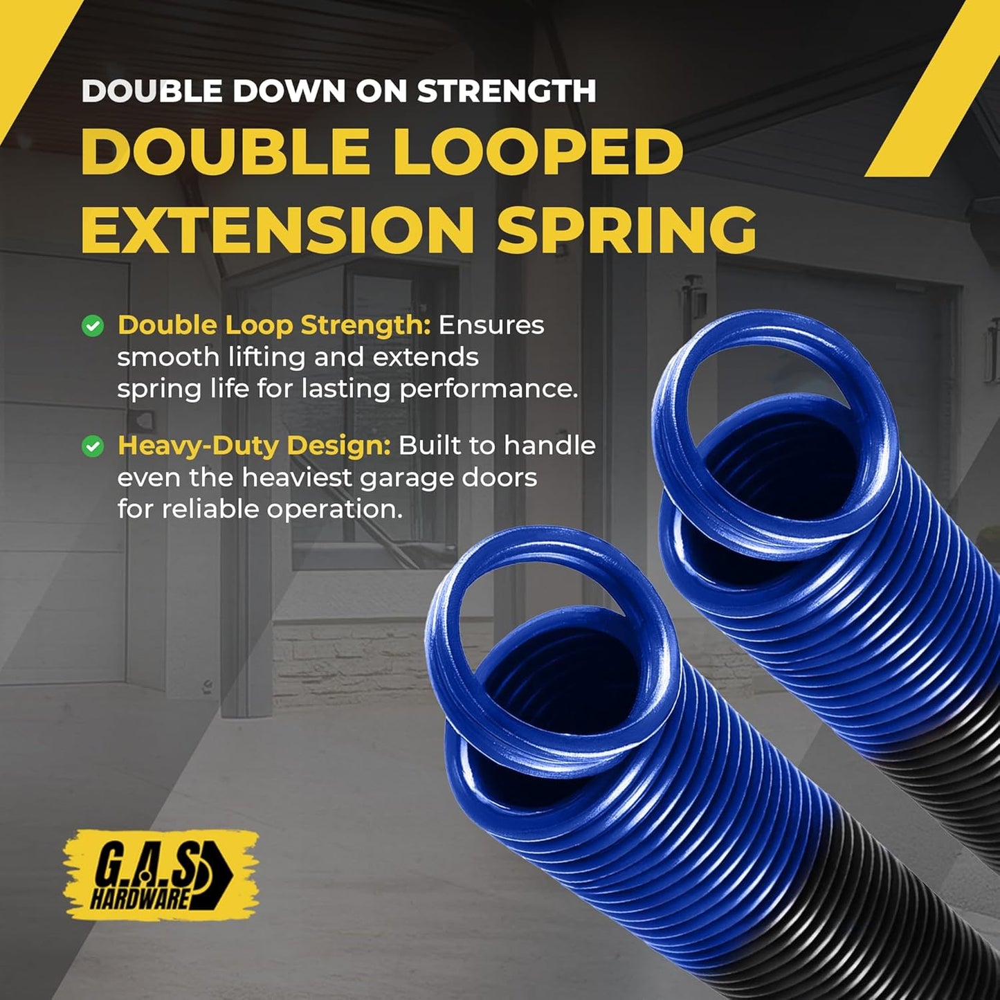 Garage Door Extension Springs For 140 lb. Door Weight - Blue (Pair) - Garage and Sliding Door Hardware