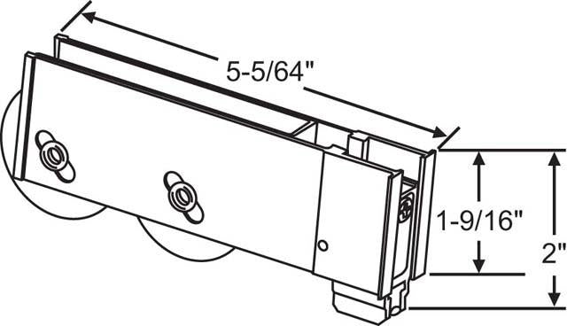 Sliding Patio Glass Door Tandem Patio Door Roller (DR-9-378) - Garage and Sliding Door Hardware