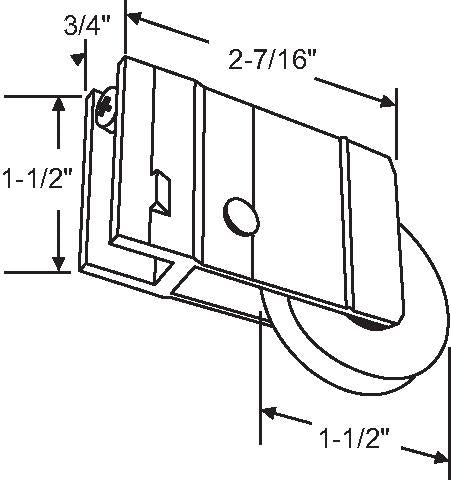 (DR-101-SP) Lawson Roller for Sliding Glass Doors - Garage and Sliding Door Hardware