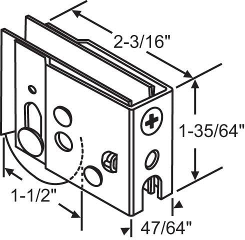 (DR-118-SP) Crown Harcar Roller for Sliding Glass Doors - Garage and Sliding Door Hardware