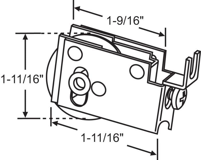 (DR-139) Look Roller for Sliding Glass Doors - Garage and Sliding Door Hardware