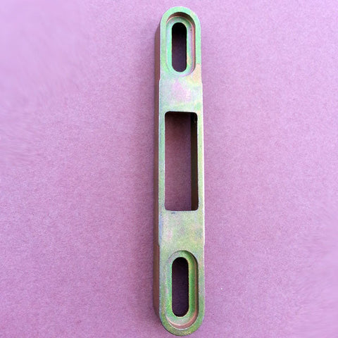 Sliding Patio Door Keeper with 4-7/32" Slotted Holes and 1/2" depth