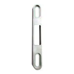 Sliding Patio Door Keeper with 4-7/32" Slotted Holes and 1/2" depth - Garage and Sliding Door Hardware