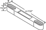 Sliding Patio Door Keeper with 4-7/32" Slotted Holes and 1/2" depth- KEEPER-900-17355 - Garage and Sliding Door Hardware