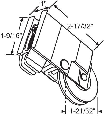 (DR-108-SP) Alcan Roller for Sliding Glass Doors