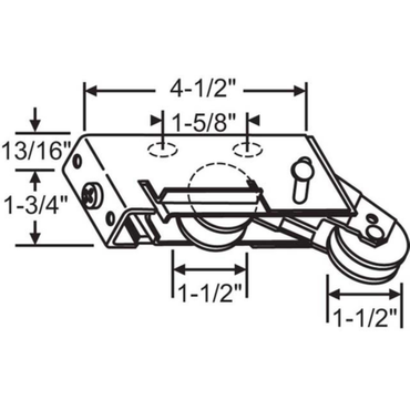 Premium Kawneer Tandem Door Roller for Sliding Patio Door | Precision Bearing Stainless Steel | Roller Replacement for Patio Glass Door Repair (DR-280) - Garage and Sliding Door Hardware