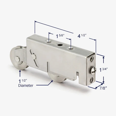 (DR-280) Kawneer Tandem Door Roller For Sliding Patio Door | Stainless Steel - Garage and Sliding Door Hardware