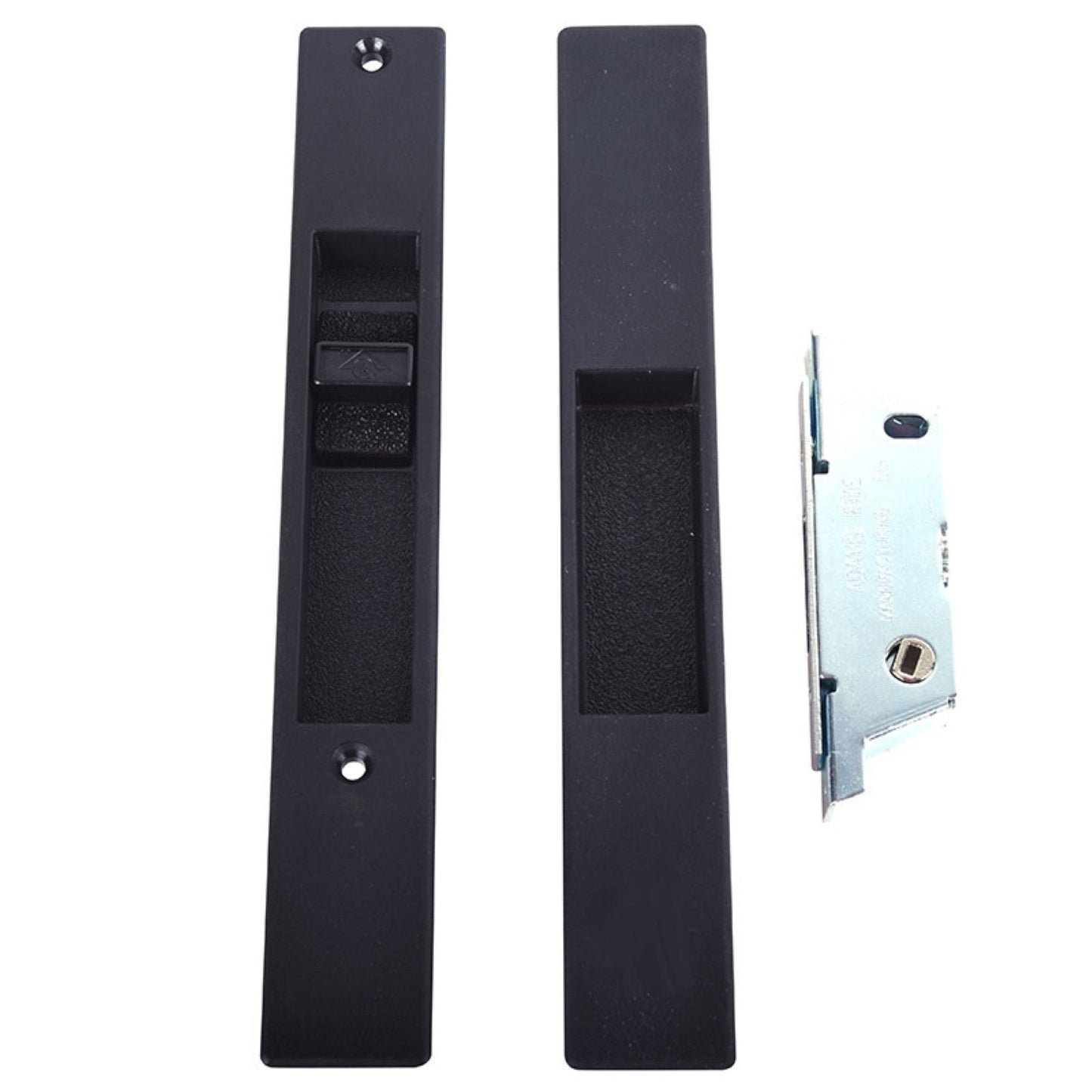 (DH-391-M-B) Adams Rite Flush Mount Handle With Mortise Lock, Black - Garage and Sliding Door Hardware