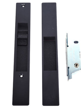 (DH-391-M-B) Adams Rite Flush Mount Handle With Mortise Lock, Black