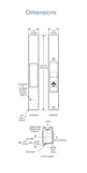 (DH-391-W) Adams Rite Flush Mount Handle No Mortise Lock | lush Lockset with Cylinder, Square Lock Face, 1" to 1-5/16" Stile Thickness - White