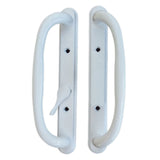 (DH-341-WHITE) Truth Sliding Door Handle Set, Off Set Latch, No Key, 3-15/16" Hole Space-White