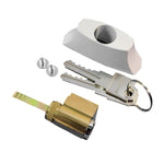Sliding Patio Door Lock Assembly Key Cylinder and Housing - Garage and Sliding Door Hardware