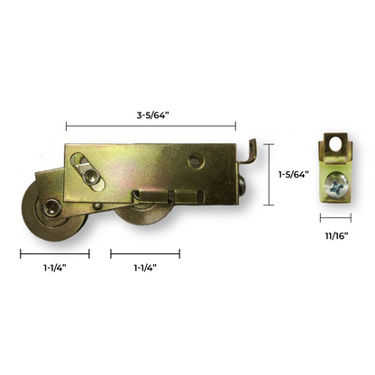 (DR-269-SP) P.E. Tandem Roller for Sliding Glass Doors - 1-1/4" inch wheel - Garage and Sliding Door Hardware